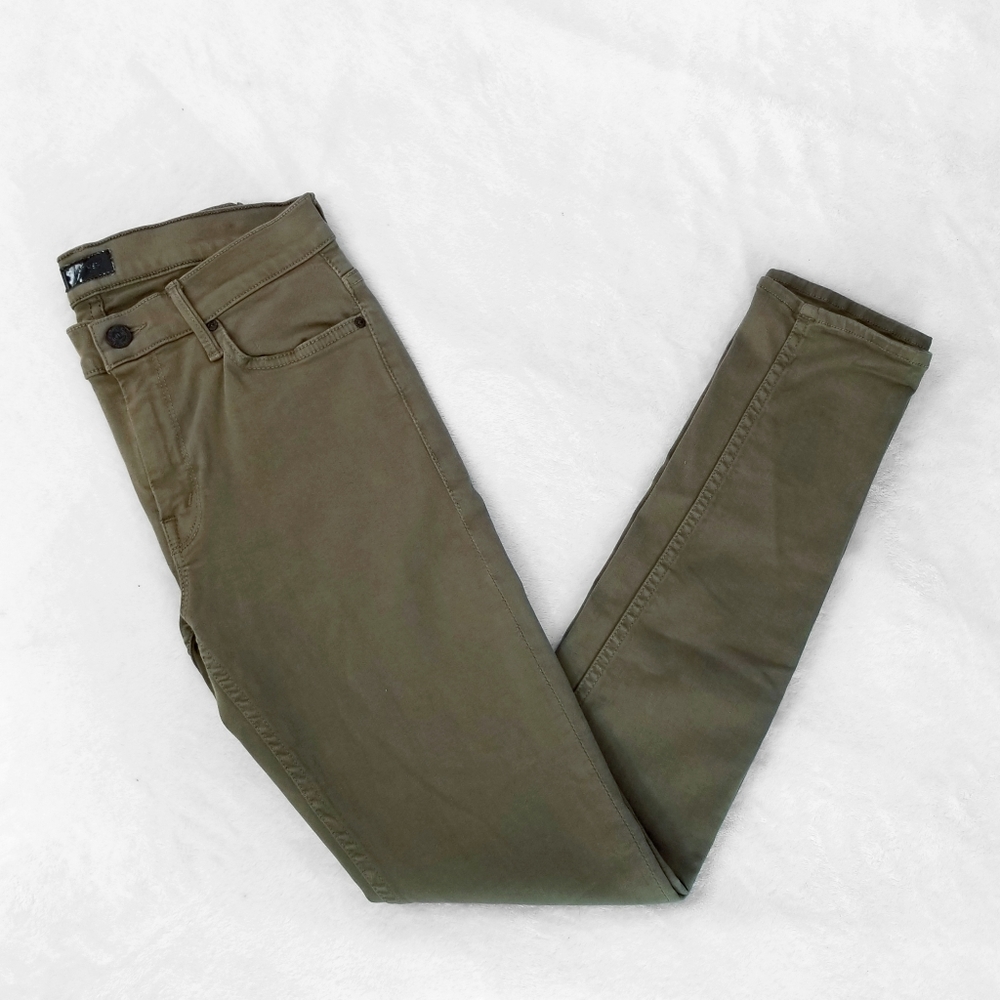 MOTHER Green The Mule Skinny Jeans